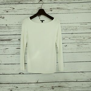 Eileen Fisher | White Long Sleeve Blouse